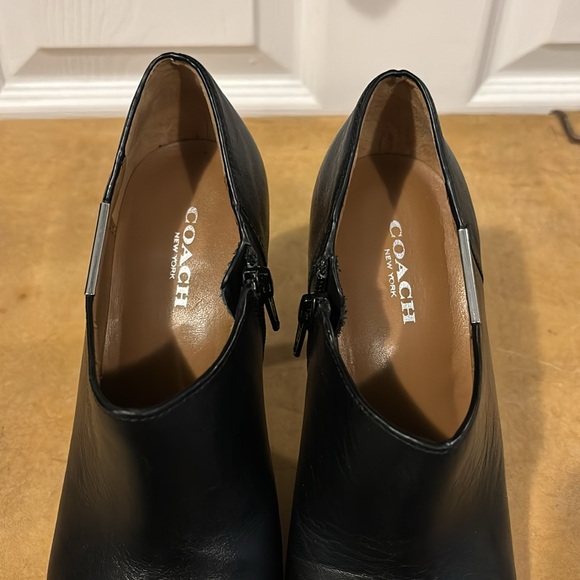 Coach high heel shoes boots booties size 6 black - Picture 4 of 10